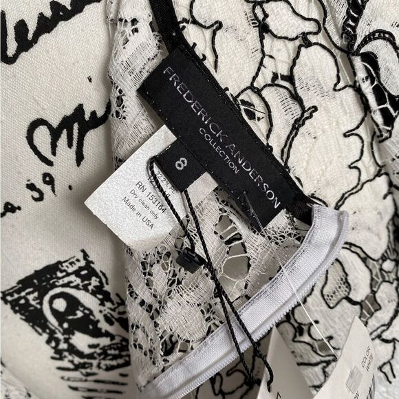 FREDERICK ANDERSON Lace-Trimmed Tweed Sweatshirt size 8 - Picture 11 of 13